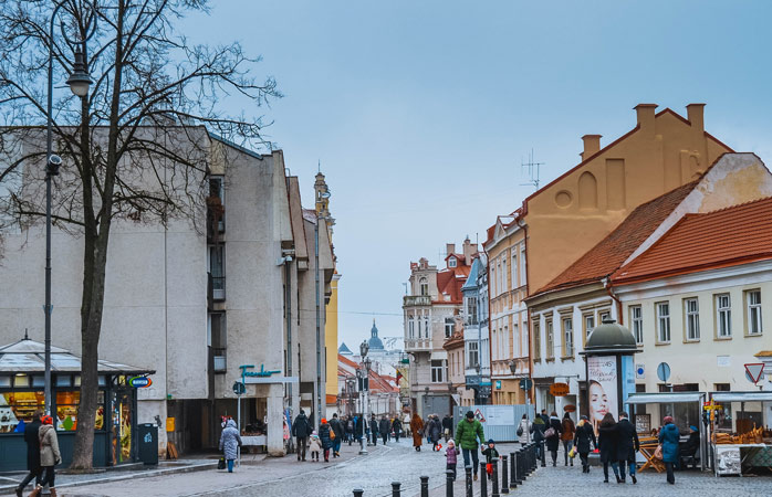 Vilnius is all about charming cobblestone streets
