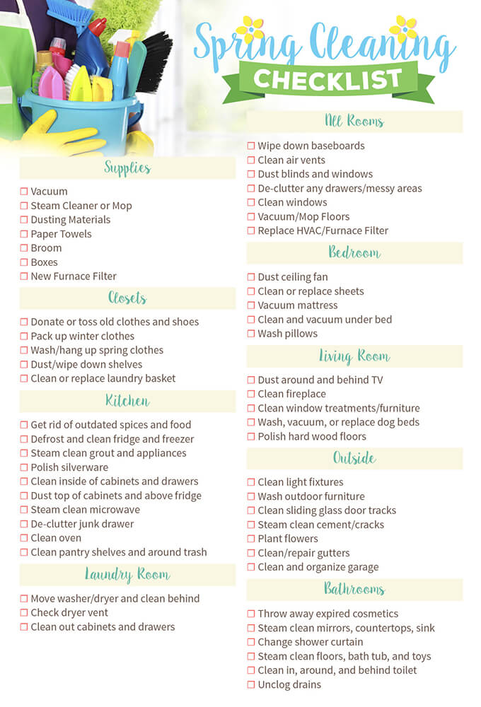 Room-by-Room Spring Cleaning Checklist